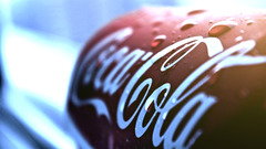 Coca-cola water droplets