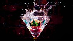 Cocktail food splashes