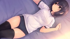 Coffee Anime anime girls coffee-kizoku thigh highs gym uniforms