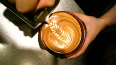 Coffee artwork cups Food