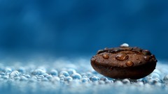 Coffee bubbles water drops