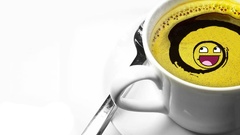 Coffee cups awesome face