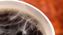 Coffee cups steam coffee