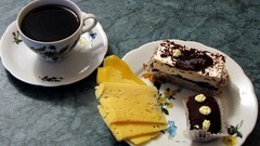 Coffee food cheese cakes