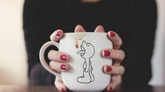 Coffee funny drawings coffee cups