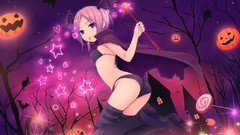 Coffee Halloween bikini striped legwear