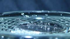 Coin water drops waves