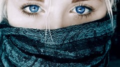 Cold blue eyes