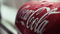 Cold drinks water drops coca-cola