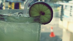 Cold ice drinks vintage lemonade straws artistic