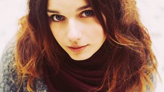 Cold woman blue eyes brunettes viktoria