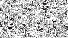 Collage abstract monochrome