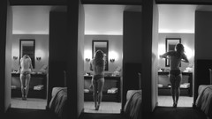 Collage black and white woman ass bathroom monochrome nude 