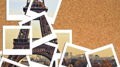 Collage Eiffel Tower Paris polaroid