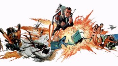 Collage explosion sean connery james bond