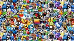 Collage icons digital art apple inc