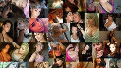 Collage woman glasses blondes brunettes models redheads teen 