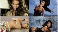 Collage woman Jessica Alba