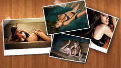 Collage woman lingerie models