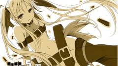 Collar monochrome long hair mahou shoujo lyrical nanoha mahou 