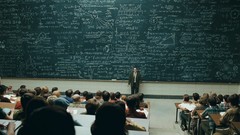 College Students university blackboards auditorium