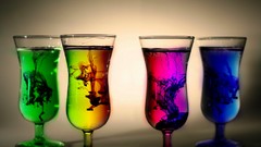 Colored multicolor rainbows digital art