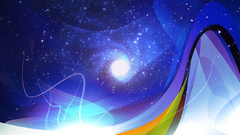 Colorful abstract curves waves