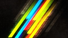 colorful abstract stripes simple digital art lines rainbows