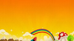 colorful artwork fantasy art rainbows sky gradient