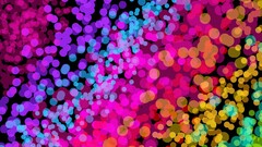 colorful bokeh digital art shapes dots pink