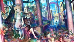 colorful cake paintbrushes blonde Flowers