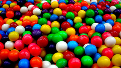 Colorful candy colors gum