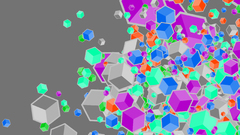 Colorful cubes abstract Art