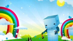 colorful fantasy art Birds rainbows sky sun artwork