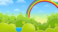 colorful rainbows artwork digital art nature fantasy art