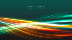 colorful waveforms shapes digital art cgi