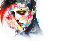 Colors artwork abstract face