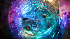 Colors ice water abstract