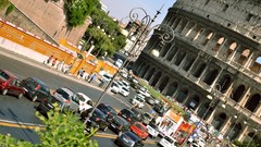 Colosseum cars Rome Italy