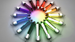 Coloured crystallize graphic artwork