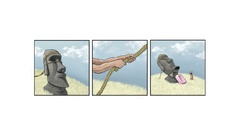 Comics Easter Island moai