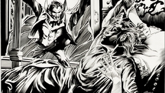 Comics grayscale Dracula artwork