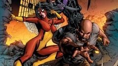 Comics spider woman Hawkeye new avengers Luke Cage marvel 