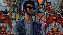 Comics sunglasses artwork Vertigo Comics preacher