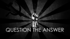 Communism text fists grayscale