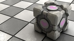 Companion Cube Portal (game) video games render cgi 3d PC gaming