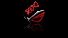 Computers black background asus logos republic of gamers ROG