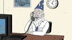 Computers office phones ugly americans Wizards Leonard Powers