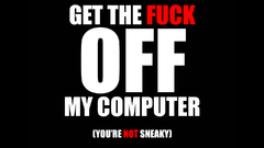 Computers text fuck off