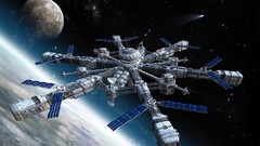 Concept art outer space International Space Station
